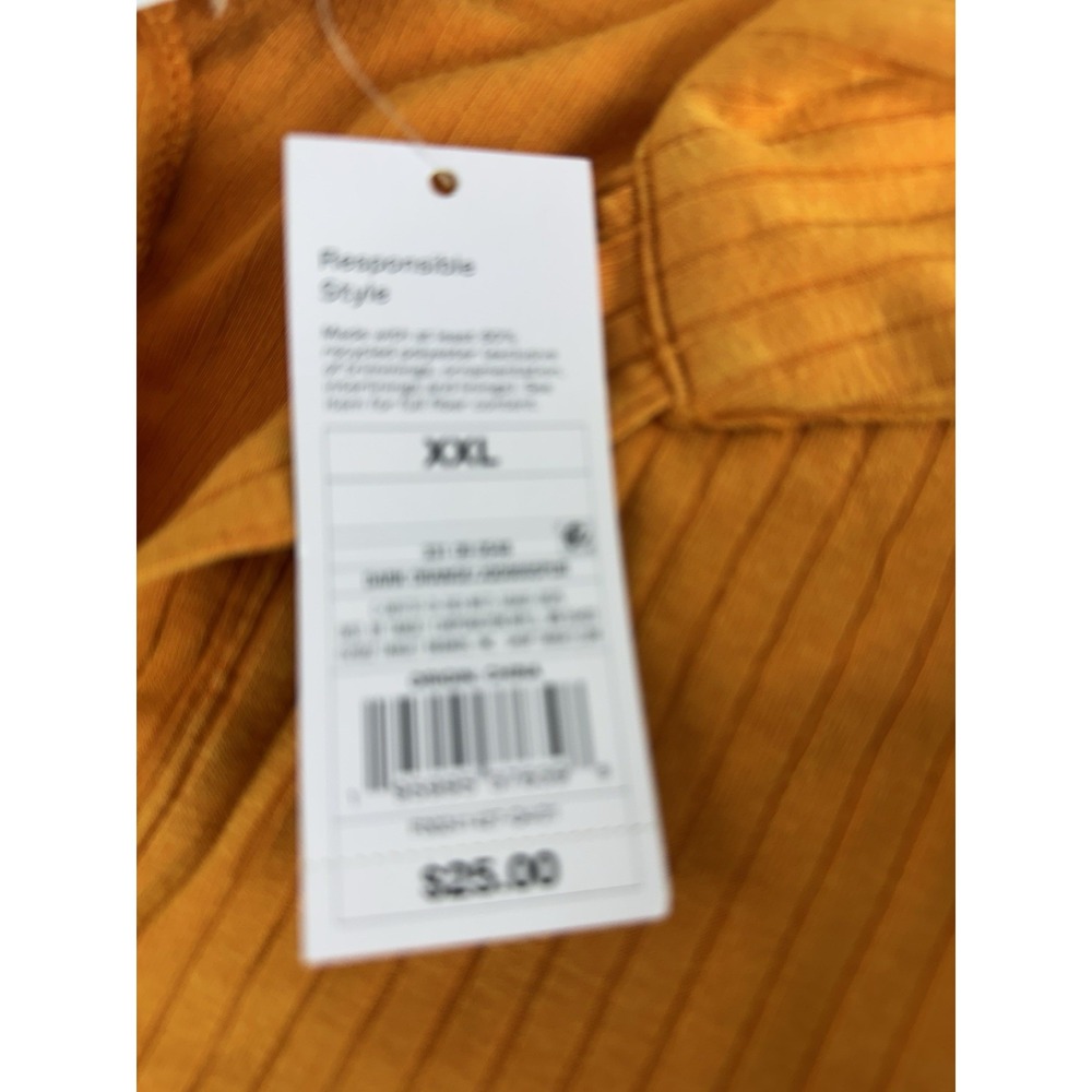 Wild Fable Orange Ribbed Button-Front Short Romper Size XXL - Picture 6 of 7